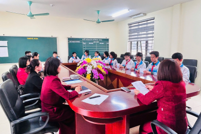 TRƯỜNG THCS TÂN BÌNH  TỔ CHỨC GẶP MẶT ĐỘNG VIÊN ĐỘI TUYỂN HỌC SINH GIỎI TRƯỚC KỲ THI CẤP TỈNH